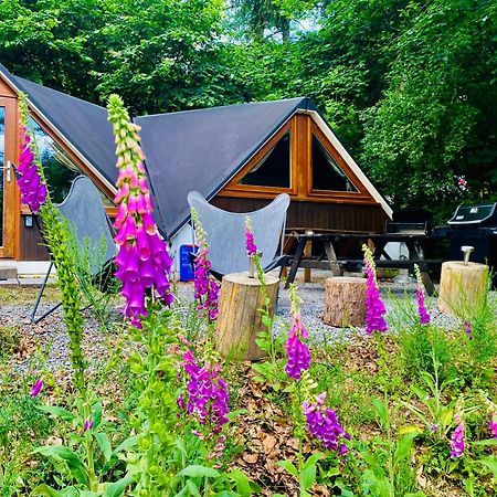 Chalet Tropical Avec Bain A Bulles - In The Woods Gesves Dış mekan fotoğraf